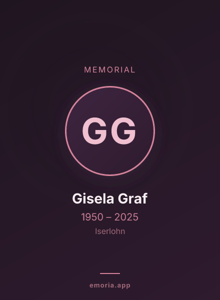 Memorial portrait of Gisela Graf