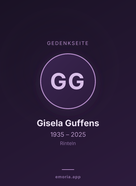 Gedenkportrait von Gisela Guffens