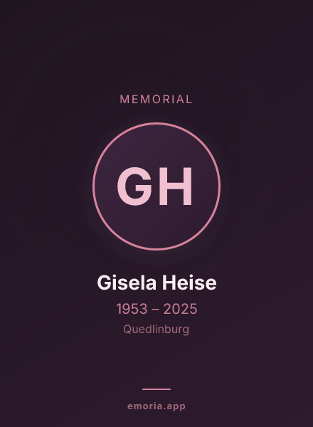 Memorial portrait of Gisela Heise