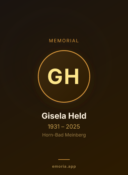 Memorial portrait of Gisela Held