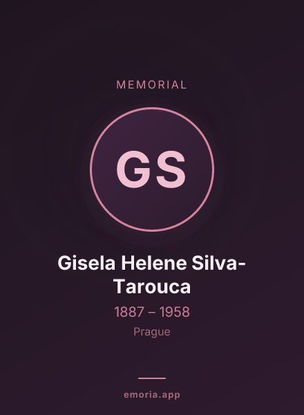 Memorial portrait of Gisela Helene Silva-Tarouca
