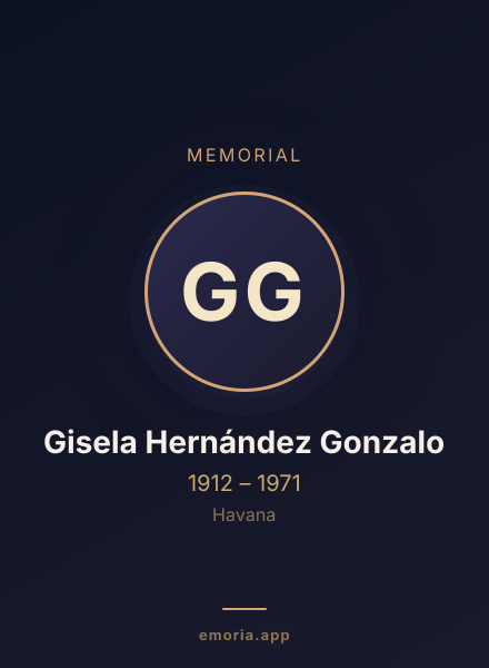 Memorial portrait of Gisela Hernández Gonzalo