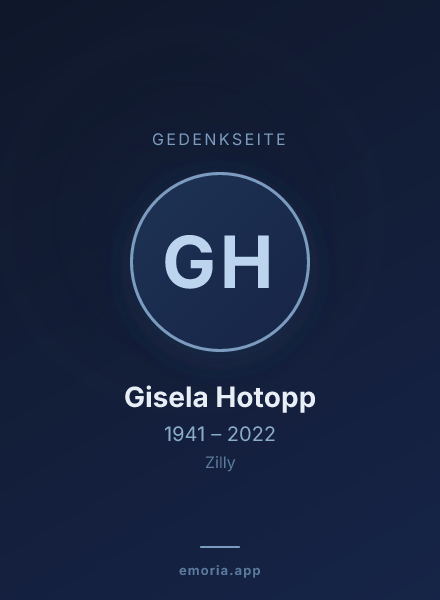 Gedenkportrait von Gisela Hotopp