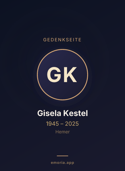 Gedenkportrait von Gisela Kestel