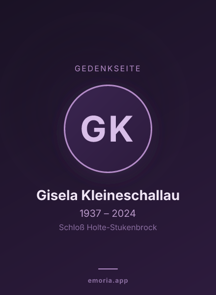 Gedenkportrait von Gisela Kleineschallau