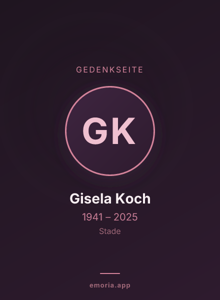 Gedenkportrait von Gisela Koch