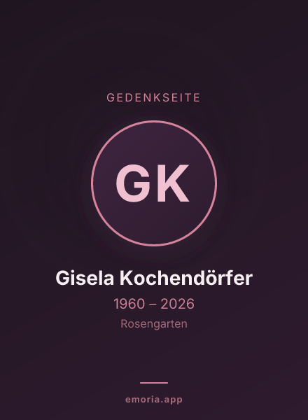 Gedenkportrait von Gisela Kochendörfer