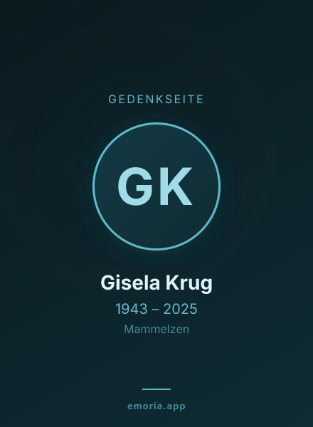 Gedenkportrait von Gisela Krug