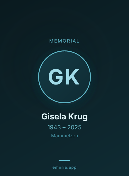Memorial portrait of Gisela Krug