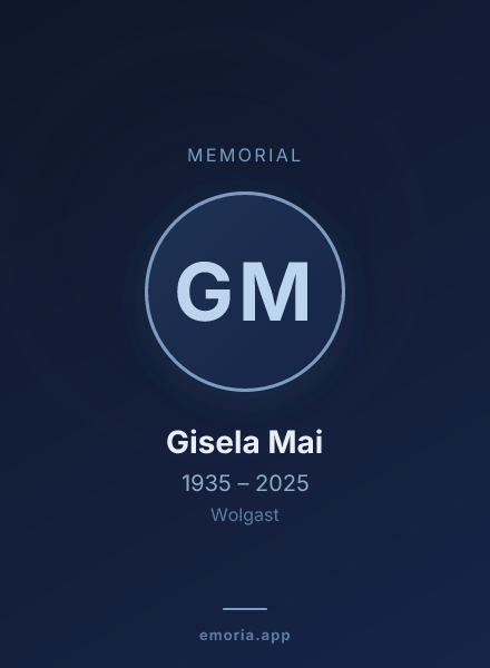 Memorial portrait of Gisela Mai