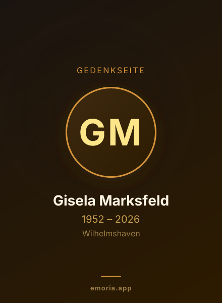 Gedenkportrait von Gisela Marksfeld