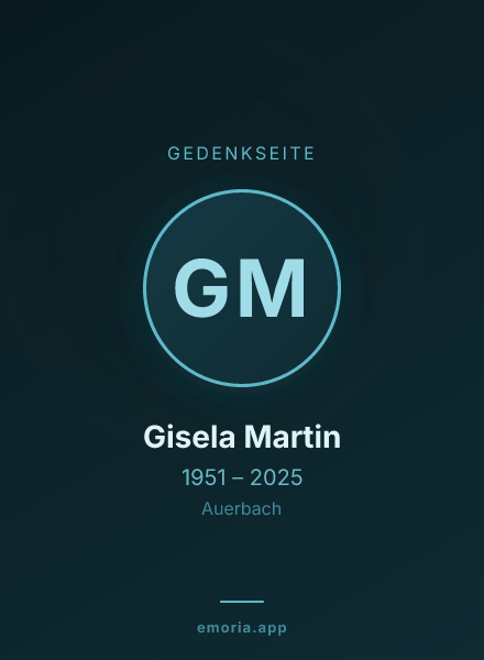 Gedenkportrait von Gisela Martin