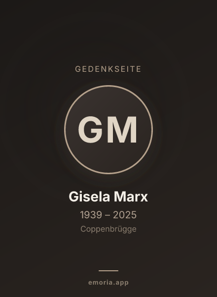 Gedenkportrait von Gisela Marx