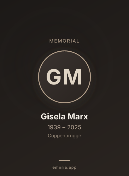 Memorial portrait of Gisela Marx