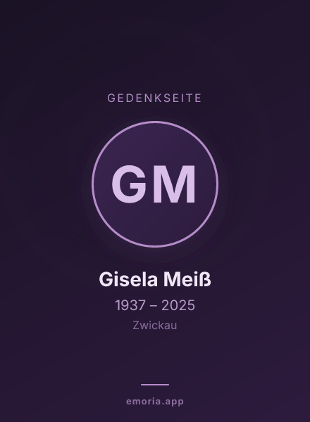 Gedenkportrait von Gisela Meiß