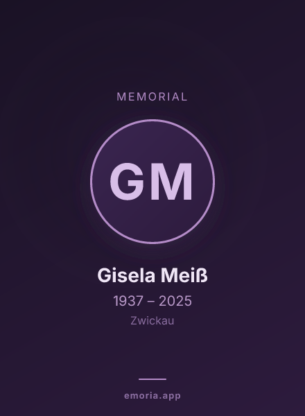 Memorial portrait of Gisela Meiß