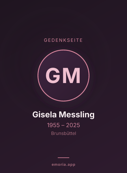 Gedenkportrait von Gisela Messling