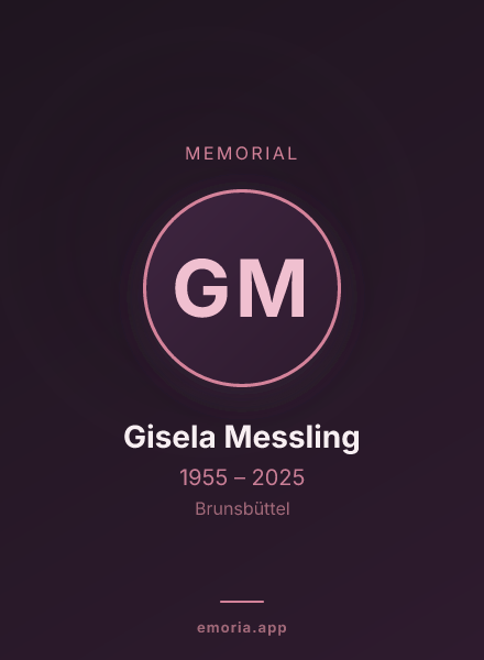 Memorial portrait of Gisela Messling