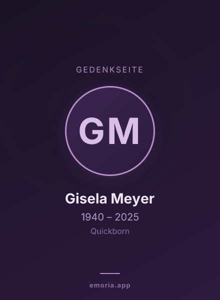 Gedenkportrait von Gisela Meyer