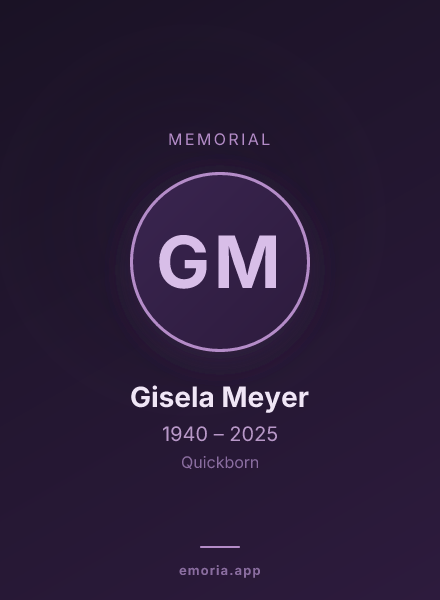 Memorial portrait of Gisela Meyer