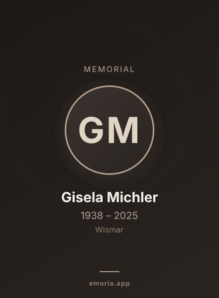 Memorial portrait of Gisela Michler