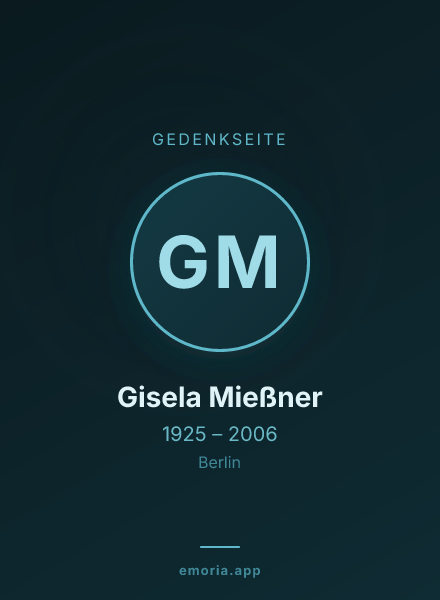Gedenkportrait von Gisela Mießner
