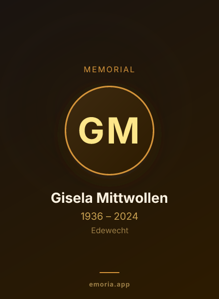 Memorial portrait of Gisela Mittwollen