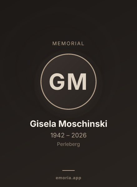 Memorial portrait of Gisela Moschinski