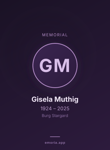 Memorial portrait of Gisela Muthig