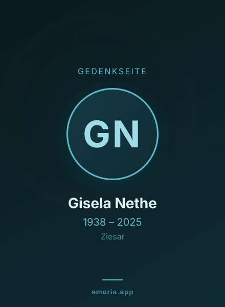 Gedenkportrait von Gisela Nethe