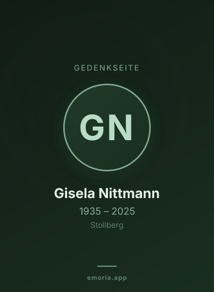 Gedenkportrait von Gisela Nittmann