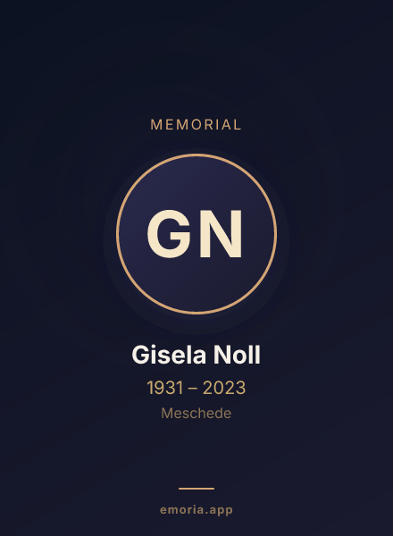 Memorial portrait of Gisela Noll