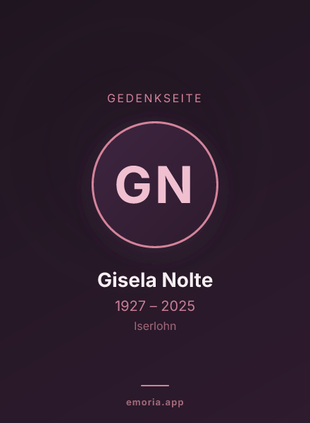 Gedenkportrait von Gisela Nolte