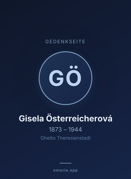 Gedenkportrait von Gisela Österreicherová