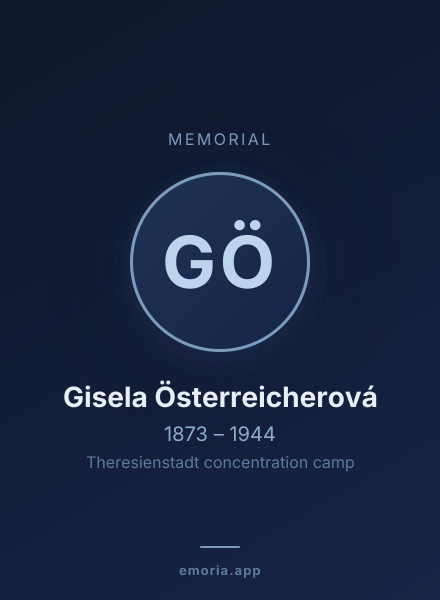 Memorial portrait of Gisela Österreicherová