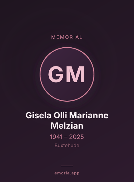 Memorial portrait of Gisela Olli Marianne Melzian