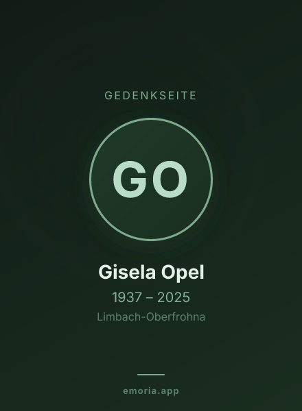 Gedenkportrait von Gisela Opel