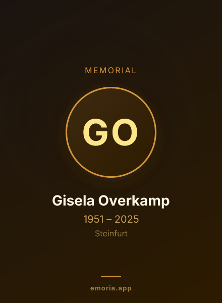 Memorial portrait of Gisela Overkamp