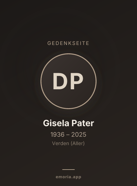 Gedenkportrait von Dr. Gisela Pater