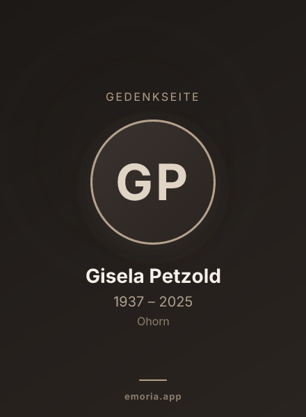 Gedenkportrait von Gisela Petzold