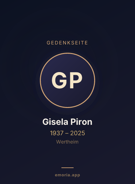 Gedenkportrait von Gisela Piron