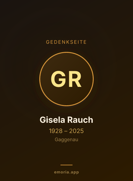 Gedenkportrait von Gisela Rauch