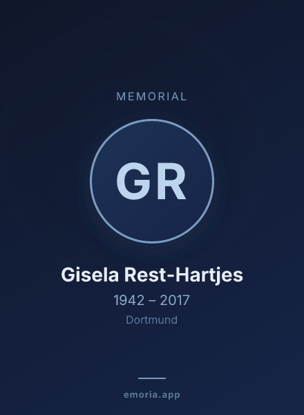 Memorial portrait of Gisela Rest-Hartjes