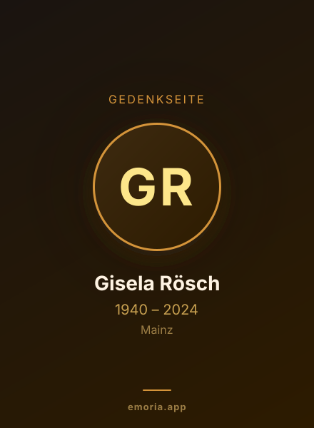 Gedenkportrait von Gisela Rösch