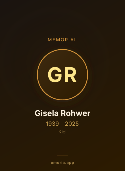 Memorial portrait of Gisela Rohwer