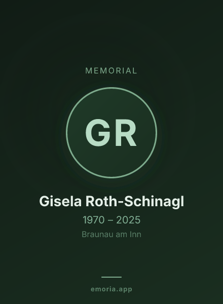 Memorial portrait of Gisela Roth-Schinagl