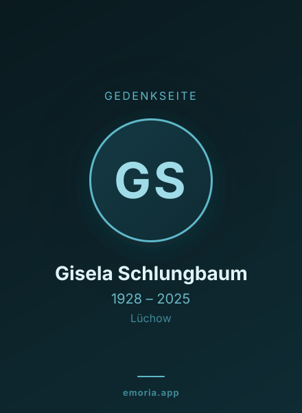 Gedenkportrait von Gisela Schlungbaum