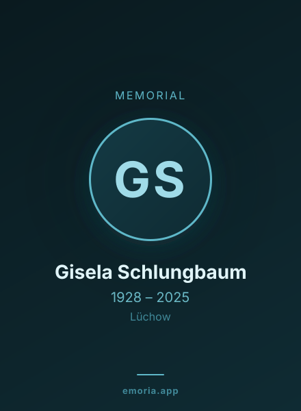 Memorial portrait of Gisela Schlungbaum