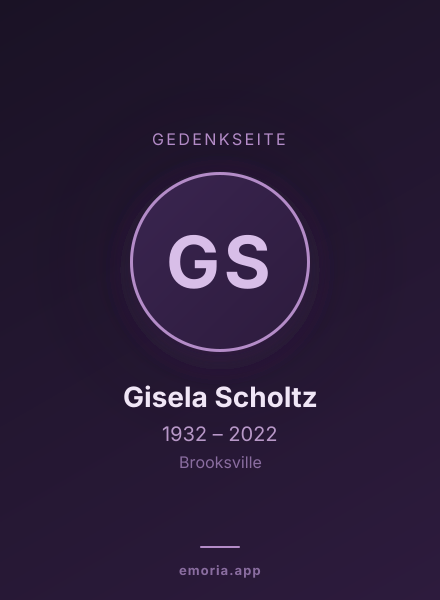 Gedenkportrait von Gisela Scholtz