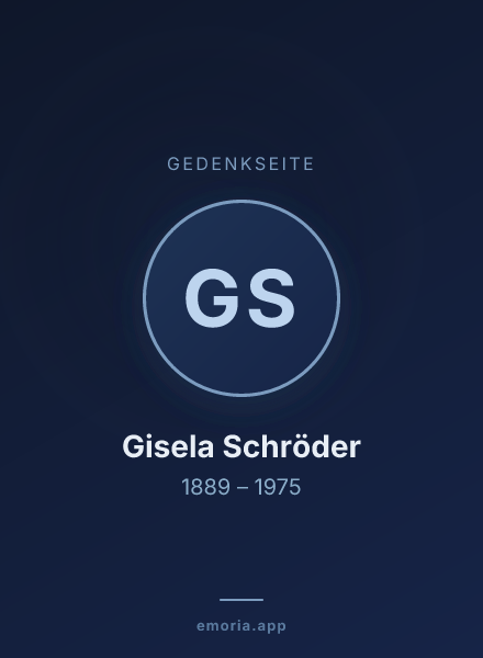Gedenkportrait von Gisela Schröder